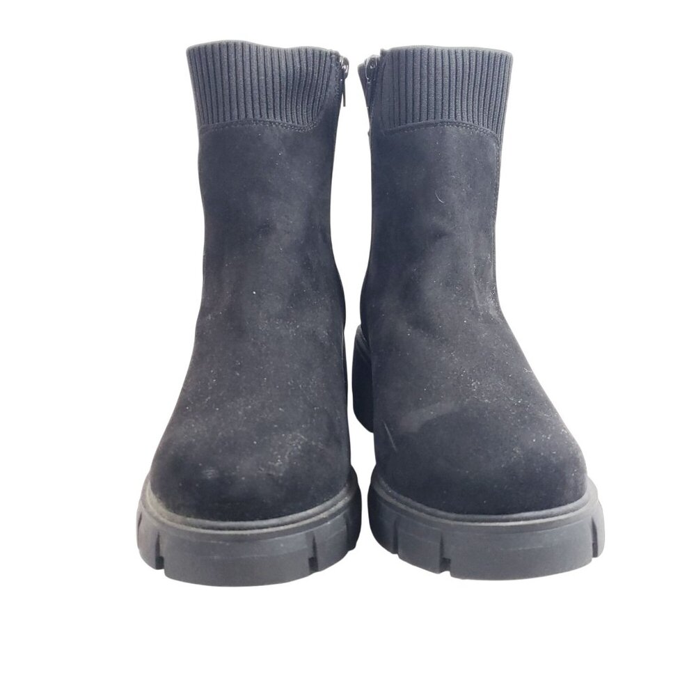 No Boundaries Womens Size 10 Wide Black Chunky Sole Chelsea Boots - Picture 6 of 8